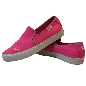 Puma Women's Pink Canvas Slip On Sneakers Size 8